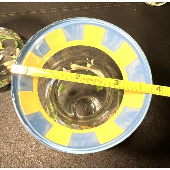 Lenox Butterfly Meadow Hand Painted Glass Vase Set of 3 NIB - Picture 6 of 7